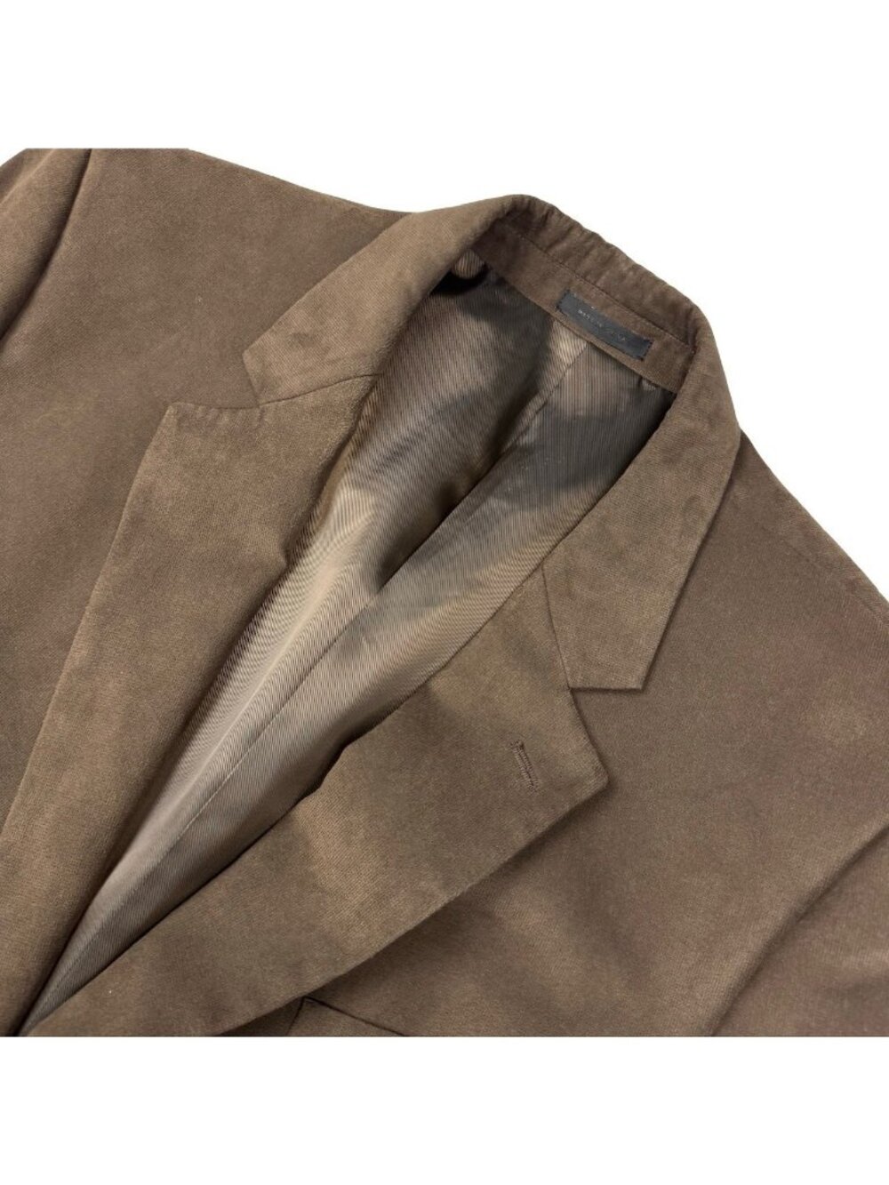 Andrew Fezza Men's Polyester 2-Button Blazer Brown • 46S